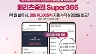 메리츠증권 'Super365계좌' 10월 잔고 2천억 돌파