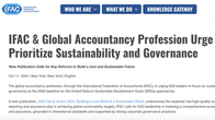 국제회계사연맹, G20에 지속가능성‧거버넌스 관련 조치 촉구