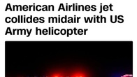 美 여객기, 블랙호크 헬기와 공중충돌 후 추락
