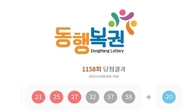 1158회 로또 1등 '21, 25, 27, 32, 37, 38'...2등 보너스번호 '20'