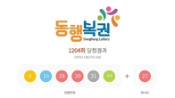 1204회 로또 1등 '8, 16, 28, 30, 31, 44'...2등 보너스번호 '27'